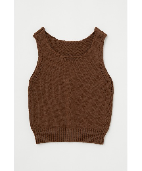 MOUSSY（マウジー）の「MINIMAL KNIT トップス（タンクトップ・レディース・アイボリー/ダークブラウン/グリーン・FREE）」の19枚目の写真
