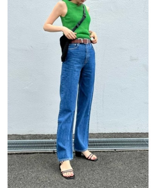 MOUSSY（マウジー）の「MINIMAL KNIT トップス（タンクトップ・レディース・アイボリー/ダークブラウン/グリーン・FREE）」の6枚目の写真