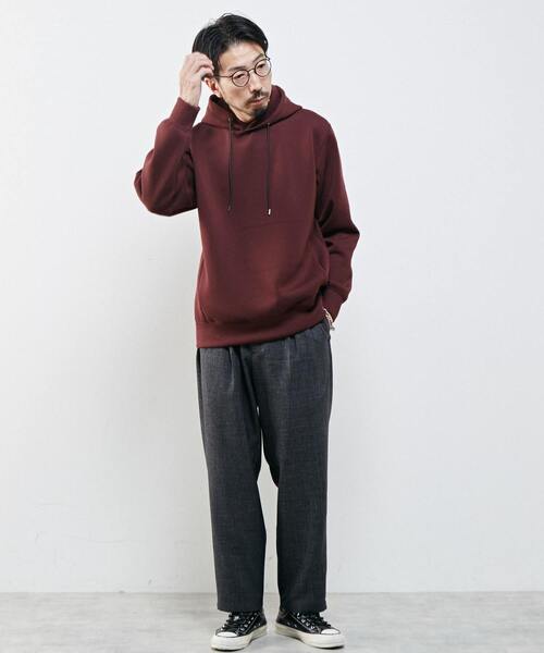 MEN'S MELROSE(メンズメルローズ)の「ミリオラメントWエアーフーディ(パーカー・メンズ・ワインレッド/ブラック/グレー/カーキ/チャコールグレー/アイボリー・4/3)」の9枚目の写真