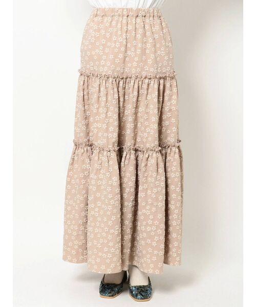 merry jenny（メリージェニー）の「おはなジャガードティアードスカート（スカート・レディース・ブラック/ベージュ・FREE）」の17枚目の写真
