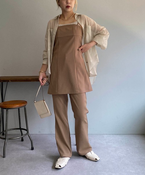 CAPRICIEUX LE'MAGE(カプリシューレマージュ)の「スタイルアップフレアパンツ(その他パンツ・レディース・ブラック/モカ/ホワイト系その他・38/36)」の4枚目の写真
