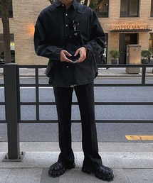ASCLO | ASCLO(エジュクロ)[ASCLO MADE] ASCLO Tension Semi Bootcut Slacks (4color)(スラックス)