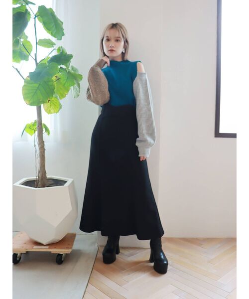 MURUA(ムルーア)の「カラーブロックボリュームニット(ニット/セーター・レディース・グレー/ブルー/アイボリー・FREE)」の20枚目の写真