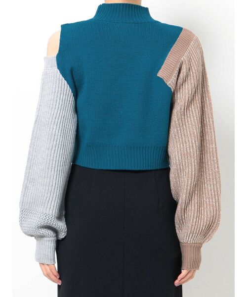 MURUA(ムルーア)の「カラーブロックボリュームニット(ニット/セーター・レディース・グレー/ブルー/アイボリー・FREE)」の5枚目の写真
