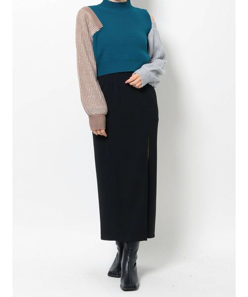 MURUA(ムルーア)の「カラーブロックボリュームニット(ニット/セーター・レディース・グレー/ブルー/アイボリー・FREE)」の11枚目の写真