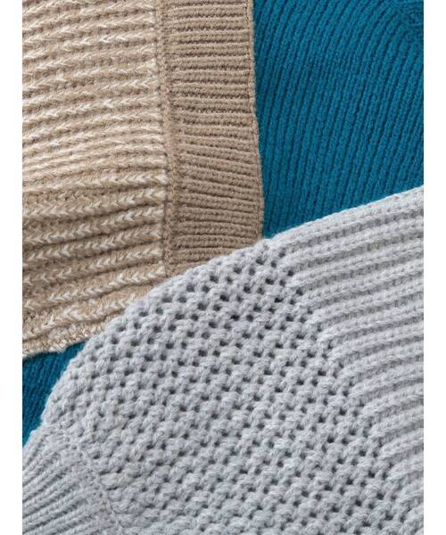 MURUA(ムルーア)の「カラーブロックボリュームニット(ニット/セーター・レディース・グレー/ブルー/アイボリー・FREE)」の8枚目の写真