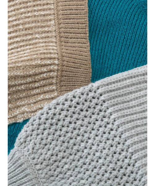 MURUA(ムルーア)の「カラーブロックボリュームニット(ニット/セーター・レディース・グレー/ブルー/アイボリー・FREE)」の18枚目の写真