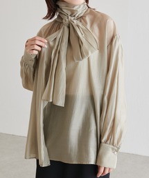 COLLAGE GALLARDAGALANTE | これ1枚でこなれ感/ボリュームボウタイブラウス/手洗い可(シャツ/ブラウス)