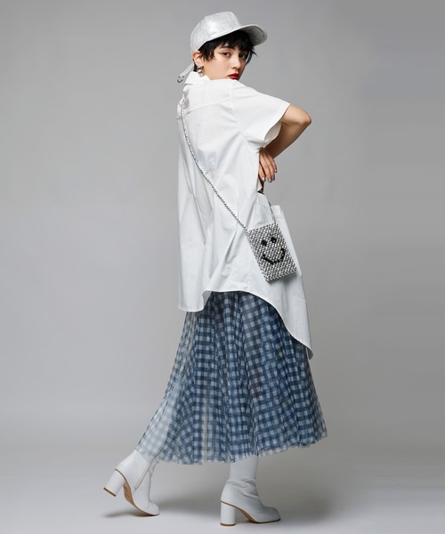 Narcissus（ナルシス）の「【Narcissus】チェックチュールスカート（スカート・レディース・ブラック/グレー・FREE）」の11枚目の写真