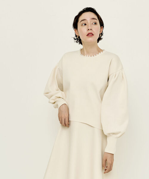 NOLLEY’S(ノーリーズ)の「【WEB限定カラーあり】パール付きプルオーバーニット(ニット/セーター・レディース・ネイビー/オフホワイト/ブラック・38)」の19枚目の写真