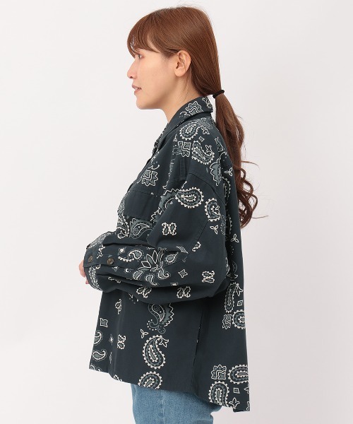 チチカカ（チチカカ）の「ビッグバンダナオーバーシャツ（シャツ/ブラウス・レディース・アイボリー/ベージュ/ネイビー・FREE）」の19枚目の写真