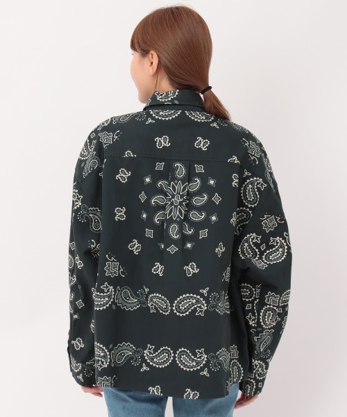 チチカカ（チチカカ）の「ビッグバンダナオーバーシャツ（シャツ/ブラウス・レディース・アイボリー/ベージュ/ネイビー・FREE）」の15枚目の写真