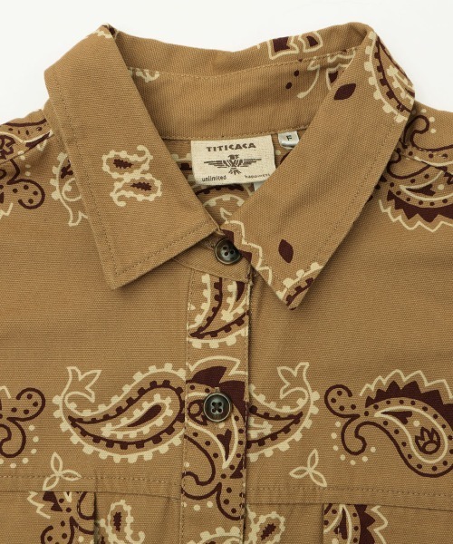 チチカカ（チチカカ）の「ビッグバンダナオーバーシャツ（シャツ/ブラウス・レディース・アイボリー/ベージュ/ネイビー・FREE）」の22枚目の写真