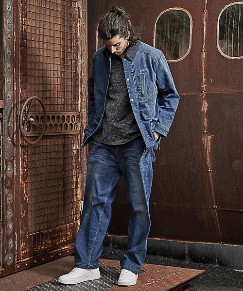 RATTLE TRAP（ラトルトラップ）の「<Safari12月号掲載>着脱ライナー付きワークデニムブルゾン<セットアップ対応>（デニムジャケット・メンズ・ネイビー/ブルー・S/M/L）」の14枚目の写真