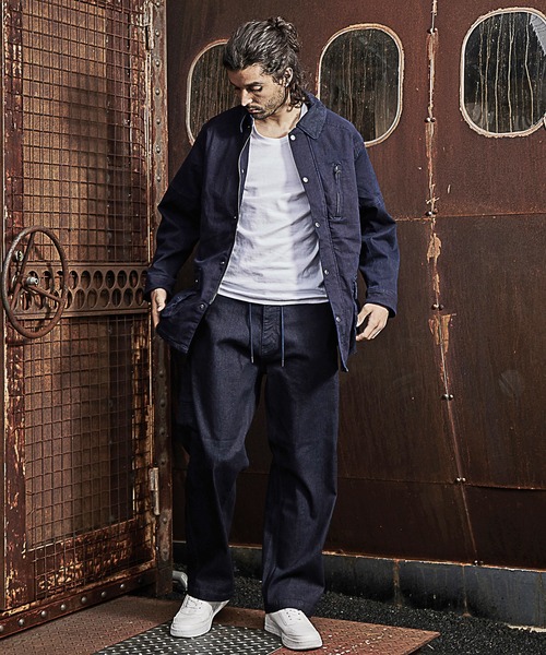 RATTLE TRAP（ラトルトラップ）の「<Safari12月号掲載>着脱ライナー付きワークデニムブルゾン<セットアップ対応>（デニムジャケット・メンズ・ネイビー/ブルー・S/M/L）」の17枚目の写真