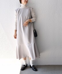 *〈手洗い可能〉ペプラムワンピース◆