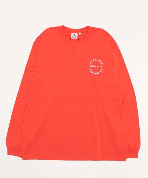 AVIREX（アヴィレックス）の「L/S VARSITY LOGO 2.0 T-SHIRT / ヴァーシティロゴ 2.0 長袖Tシャツ（Tシャツ/カットソー・メンズ・ネイビー/ホワイト系2/ブラック/オレンジ・2XL/L/M/XL）」の12枚目の写真