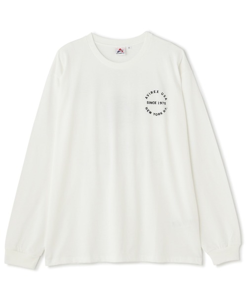 AVIREX（アヴィレックス）の「L/S VARSITY LOGO 2.0 T-SHIRT / ヴァーシティロゴ 2.0 長袖Tシャツ（Tシャツ/カットソー・メンズ・ネイビー/ホワイト系2/ブラック/オレンジ・2XL/L/M/XL）」の13枚目の写真