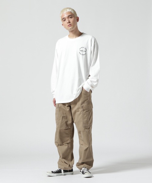 AVIREX（アヴィレックス）の「L/S VARSITY LOGO 2.0 T-SHIRT / ヴァーシティロゴ 2.0 長袖Tシャツ（Tシャツ/カットソー・メンズ・ネイビー/ホワイト系2/ブラック/オレンジ・2XL/L/M/XL）」の18枚目の写真