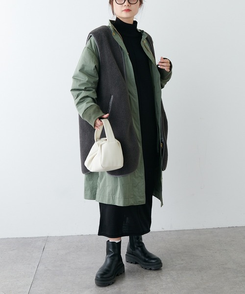 PUAL CE CIN（ピュアルセシン）の「【Du noir】ウォッシャブルニットハイネックワンピース（ワンピース・レディース・ブラック/グレー/レッド・FREE）」の17枚目の写真