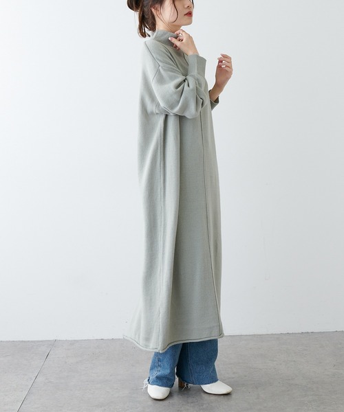 PUAL CE CIN（ピュアルセシン）の「【Du noir】ウォッシャブルニットハイネックワンピース（ワンピース・レディース・ブラック/グレー/レッド・FREE）」の6枚目の写真