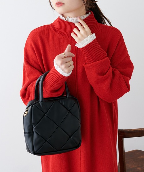 PUAL CE CIN（ピュアルセシン）の「【Du noir】ウォッシャブルニットハイネックワンピース（ワンピース・レディース・ブラック/グレー/レッド・FREE）」の22枚目の写真