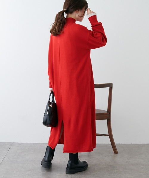 PUAL CE CIN（ピュアルセシン）の「【Du noir】ウォッシャブルニットハイネックワンピース（ワンピース・レディース・ブラック/グレー/レッド・FREE）」の20枚目の写真