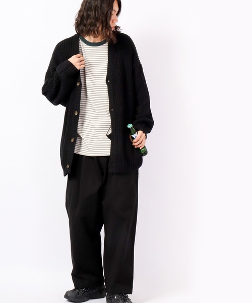 Revo.（レボ）の「Revo. バギーシルエット タック チノパンツ（チノパンツ・メンズ・ベージュ/アイボリー/ブラック/カーキ・1/2）」の9枚目の写真