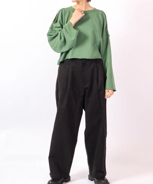 Revo.（レボ）の「Revo. バギーシルエット タック チノパンツ（チノパンツ・メンズ・ベージュ/アイボリー/ブラック/カーキ・1/2）」の13枚目の写真