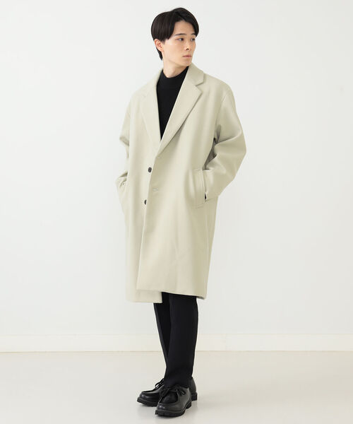 BEAMS HEART（ビームスハート）の「BEAMS HEART / セミダブル チェスターコート（チェスターコート・メンズ・ブラウン/アイボリー/ブラック・SMALL/MEDIUM/LARGE）」の7枚目の写真