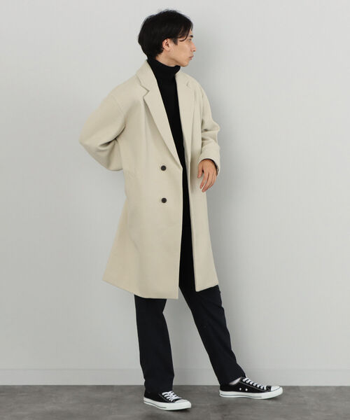 BEAMS HEART（ビームスハート）の「BEAMS HEART / セミダブル チェスターコート（チェスターコート・メンズ・ブラウン/アイボリー/ブラック・SMALL/MEDIUM/LARGE）」の10枚目の写真