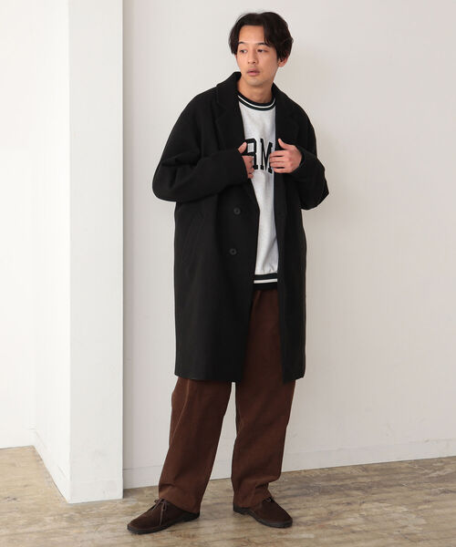 BEAMS HEART（ビームスハート）の「BEAMS HEART / セミダブル チェスターコート（チェスターコート・メンズ・ブラウン/アイボリー/ブラック・SMALL/MEDIUM/LARGE）」の15枚目の写真