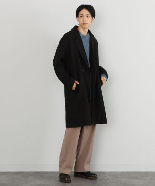 BEAMS HEART ブラック チェスターコート　メンズL BEAMS HEART（ビームスハート）の「BEAMS HEART / セミダブル
