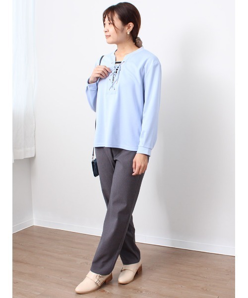 MB mint breeze(エムビーミントブリーズ)の「【M~5L 大きいサイズ】チェック柄 スリムパンツ(その他パンツ・レディース・レッド/ネイビー・L/LL/3L/4L/5L/M)」の17枚目の写真