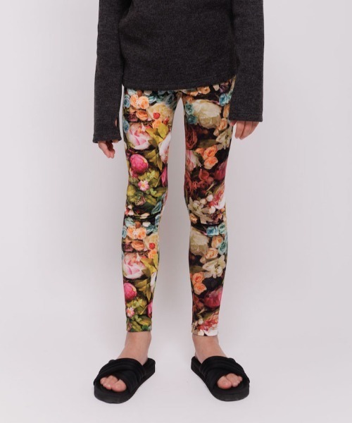 CHRISTINA ROHDE(クリスティーナローデ)の「Christina Rhode / カラフル 花柄レギンス(レギンス/スパッツ・キッズ・ブラック・6Y/4Y)」の1枚目の写真