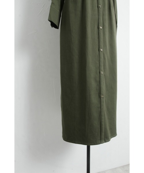 &. NOSTALGIA(アンドドットノスタルジア)の「肩フリル長袖ワンピース(ワンピース・レディース・インディゴブルー/カーキ・FREE)」の22枚目の写真