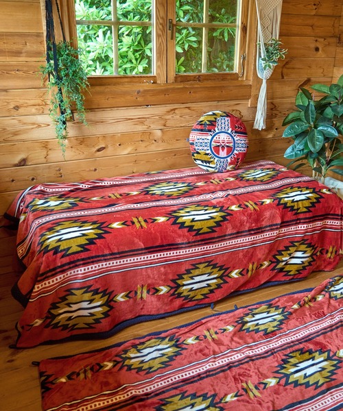 チャイハネ（チャイハネ）の「【チャイハネ】ノマディブランケットXLサイズ（ブランケット・レディース・オレンジ/ホワイト/ターコイズブルー/カーキ/ブラック・FREE）」の5枚目の写真