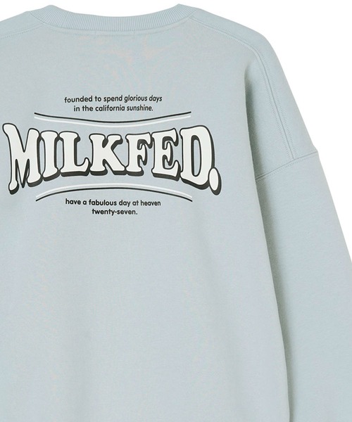 MILKFED.(ミルクフェド)の「COOPER LOGO BIG SWEAT TOP(スウェット・レディース・ライトブルー/ブラック/オフホワイト/ライトピンク/チャコール・ONE SIZE)」の4枚目の写真