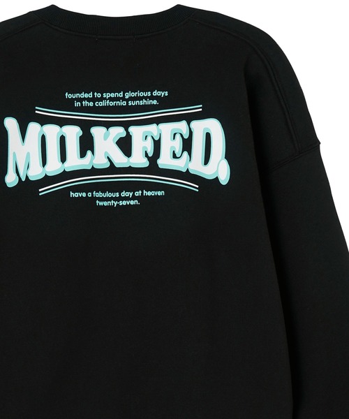 MILKFED.(ミルクフェド)の「COOPER LOGO BIG SWEAT TOP(スウェット・レディース・ライトブルー/ブラック/オフホワイト/ライトピンク/チャコール・ONE SIZE)」の1枚目の写真