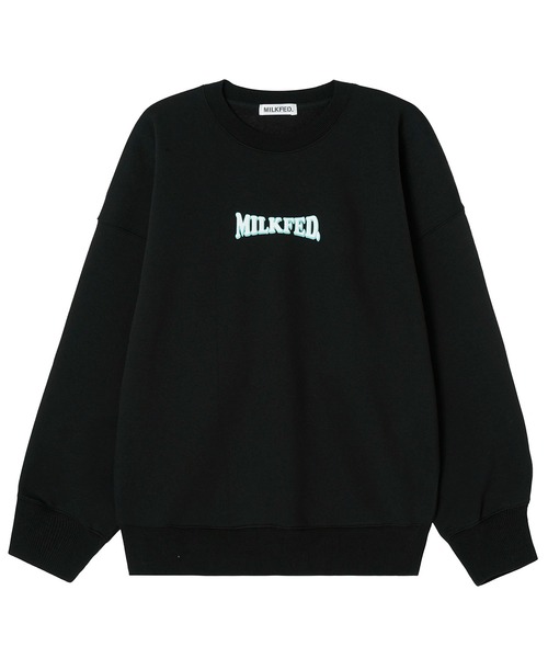 MILKFED.(ミルクフェド)の「COOPER LOGO BIG SWEAT TOP(スウェット・レディース・ライトブルー/ブラック/オフホワイト/ライトピンク/チャコール・ONE SIZE)」の16枚目の写真
