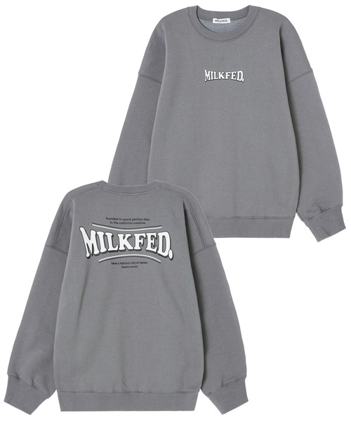 MILKFED.(ミルクフェド)の「COOPER LOGO BIG SWEAT TOP(スウェット・レディース・ライトブルー/ブラック/オフホワイト/ライトピンク/チャコール・ONE SIZE)」の11枚目の写真