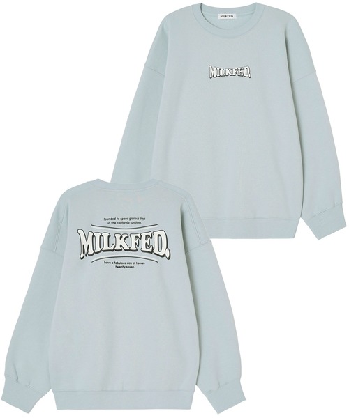 MILKFED.(ミルクフェド)の「COOPER LOGO BIG SWEAT TOP(スウェット・レディース・ライトブルー/ブラック/オフホワイト/ライトピンク/チャコール・ONE SIZE)」の9枚目の写真