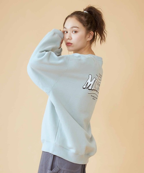 MILKFED.(ミルクフェド)の「COOPER LOGO BIG SWEAT TOP(スウェット・レディース・ライトブルー/ブラック/オフホワイト/ライトピンク/チャコール・ONE SIZE)」の21枚目の写真