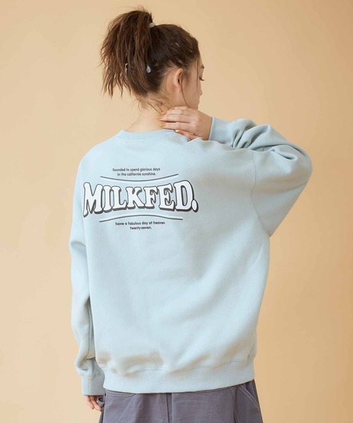 MILKFED.(ミルクフェド)の「COOPER LOGO BIG SWEAT TOP(スウェット・レディース・ライトブルー/ブラック/オフホワイト/ライトピンク/チャコール・ONE SIZE)」の22枚目の写真