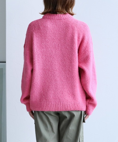カシミヤ混　バーバリーブルーレーベル　サマーニット　ピンク　ボタン　ニット カシミヤ混 バーバリーブルーレーベル サマーニット ピンク