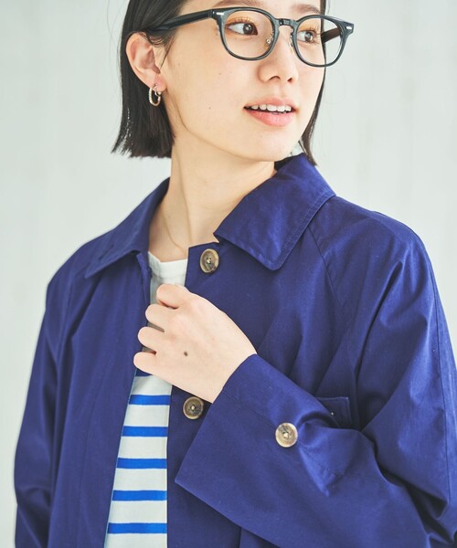 coen（コーエン）の「ステンカラーコート（ステンカラーコート・レディース・ベージュ/ネイビー/イエロー・S/M/L）」の7枚目の写真