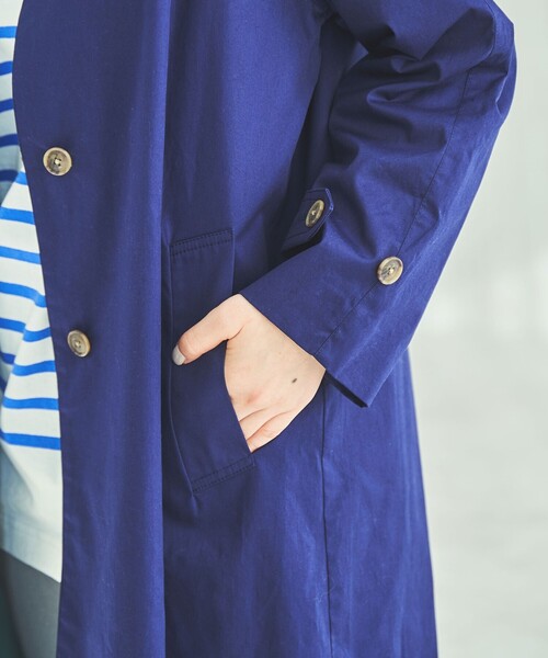 coen（コーエン）の「ステンカラーコート（ステンカラーコート・レディース・ベージュ/ネイビー/イエロー・S/M/L）」の9枚目の写真