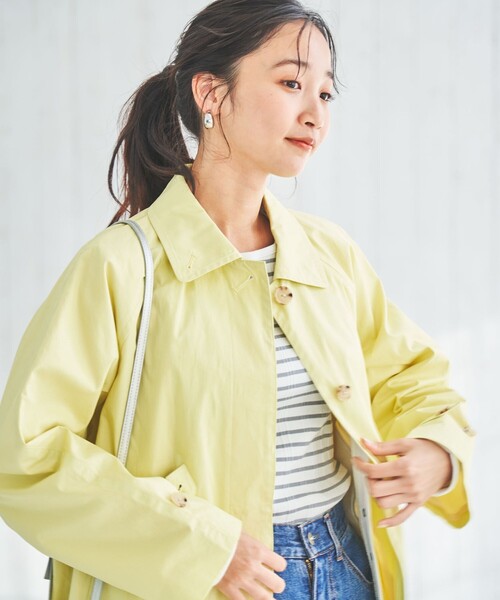 coen（コーエン）の「ステンカラーコート（ステンカラーコート・レディース・ベージュ/ネイビー/イエロー・S/M/L）」の10枚目の写真