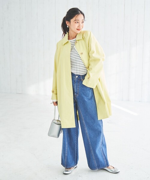 coen（コーエン）の「ステンカラーコート（ステンカラーコート・レディース・ベージュ/ネイビー/イエロー・S/M/L）」の11枚目の写真