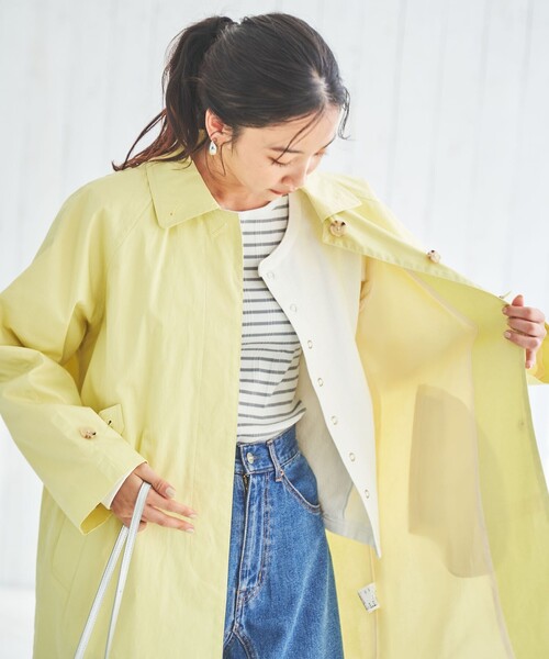 coen（コーエン）の「ステンカラーコート（ステンカラーコート・レディース・ベージュ/ネイビー/イエロー・S/M/L）」の12枚目の写真